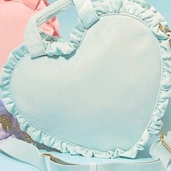 Stoney Clover Lane Handbags - COPY - Stoney Clover Velvet Ruffle Heart Crossbody Bag in Purple  NWT
